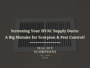 Screening Your HVAC Supply Ducts – A Big Mistake for Scorpion & Pest Control!